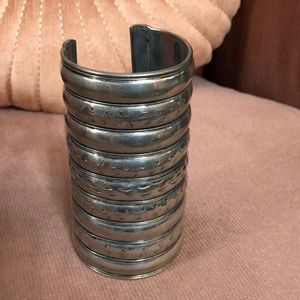 Silver-ton Metal African Bracelet